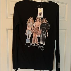 101 Isabel original international black cotton fashion girls Large NWT